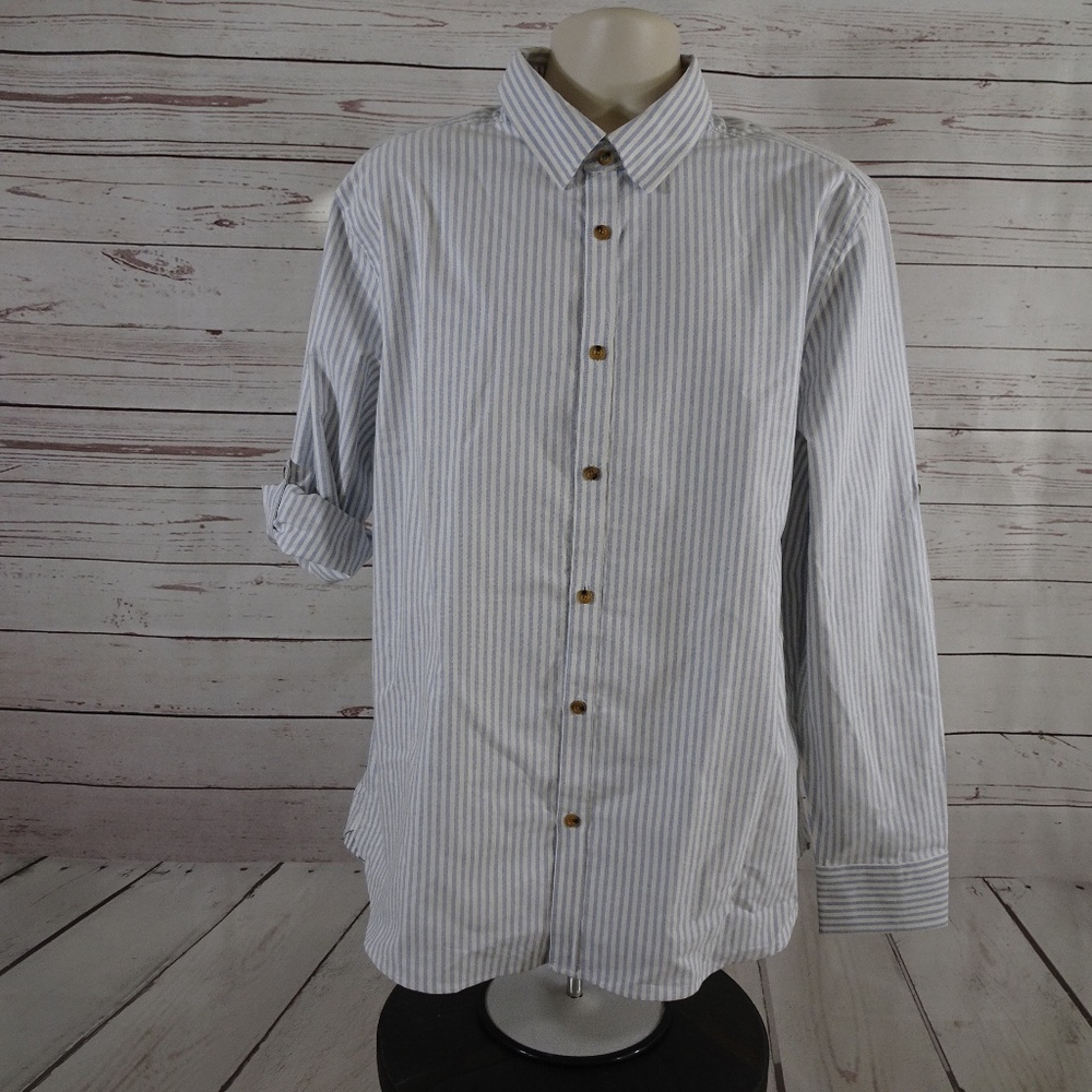 Five Four Mark McNairy Roll Tab Button Front Shirt